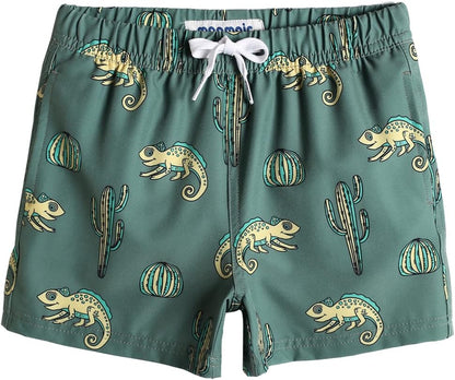 MaaMgic Jungens 4 Way Stretch Badehosen Schnelltrocknend Badeshorts mit Mesh-Futter Taschen und Verstellbarem Tunnelzug MEHRWEG