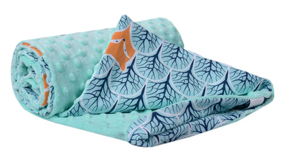 Medi Partners Babydecken Baby 100% Baumwolle Krabbeldecke Babydecke 75x100cm doppelseitig Kinderbett Minky Kuscheldecke Kinderwagen (REH mit grauem Minky)