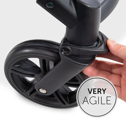 hauck Rapid 4, Grey - Pushchair from Birth up to 22 kg, Plastic Wheels, Compact & One Hand Folding, Height-Adjustable, Fully Reclining