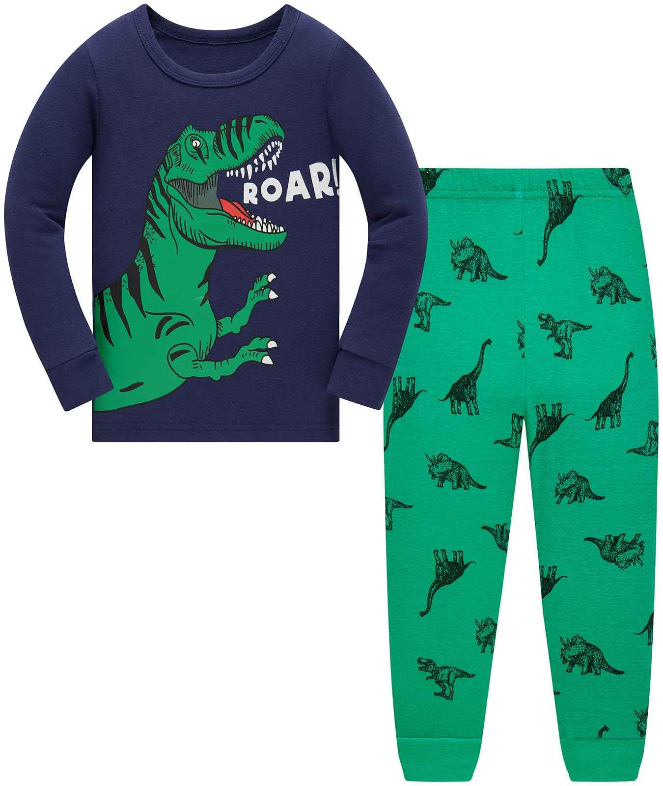 Boys Pyjamas Dinosaur Children's Sleepwear Long Sleeve Cotton Winter Christmas Pyjama Set Size 92-152, 1-12 Years