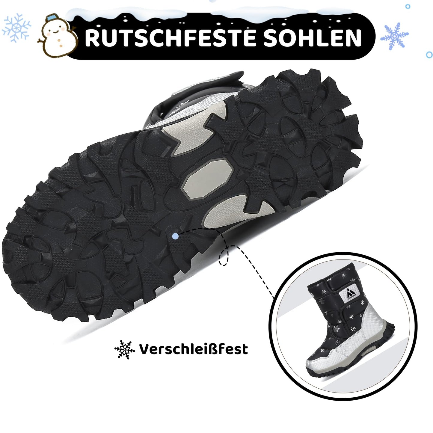 Mishansha Girls' Winter Boots, Children's Winter Shoes, Warm Snow Boots, Lined Winter Boots