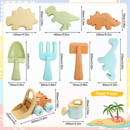ZUZGO Sandspielzeug Set Sandkasten Spielzeug Strandspielzeug für Jungen Mädchen Kinder (A)