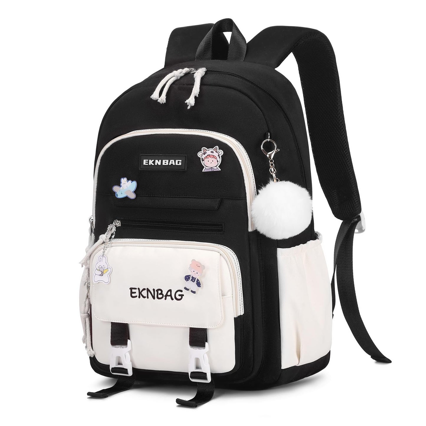 Tanou Schulrucksack Mädchen Schulranzen Kinder der 3.-7. Klasse, Rosa | Große Kapazität Schulrucksack Teenager, Leichter Nylon Mädchen Schultasche für Schule Reisen