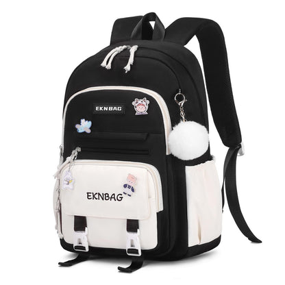 Tanou Schulrucksack Mädchen Schulranzen Kinder der 3.-7. Klasse, Rosa | Große Kapazität Schulrucksack Teenager, Leichter Nylon Mädchen Schultasche für Schule Reisen