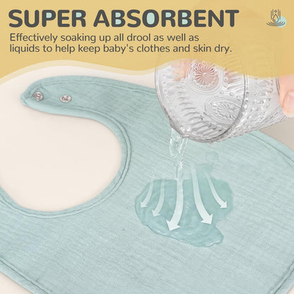 SLOSH Lätzchen Baby Für Neugeborene Babylätzchen für Babys und Kleinkinder Jungen und Mädchen Unisex Set Druckknopf
