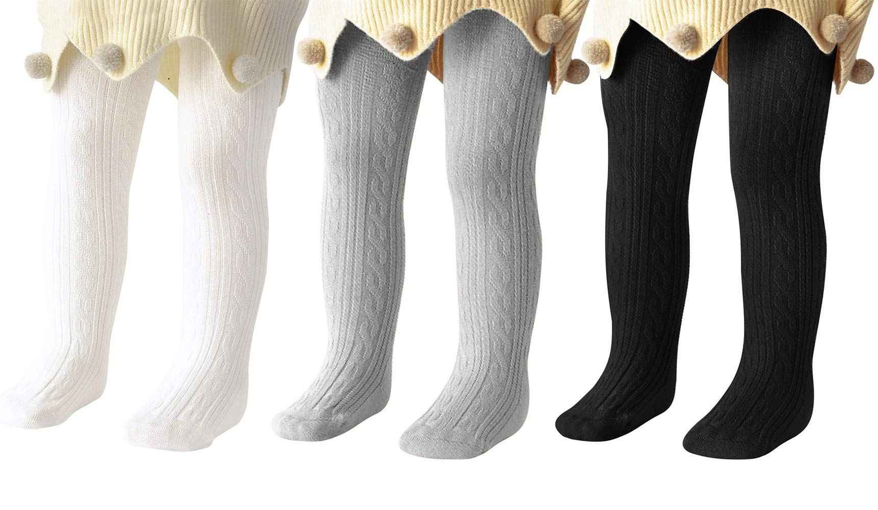 Durio Baby Tights for Girls Boys Cotton Children's Tights Children's Tights Set Warm Stockings Leggings