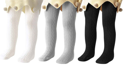 Durio Baby Tights for Girls Boys Cotton Children's Tights Children's Tights Set Warm Stockings Leggings