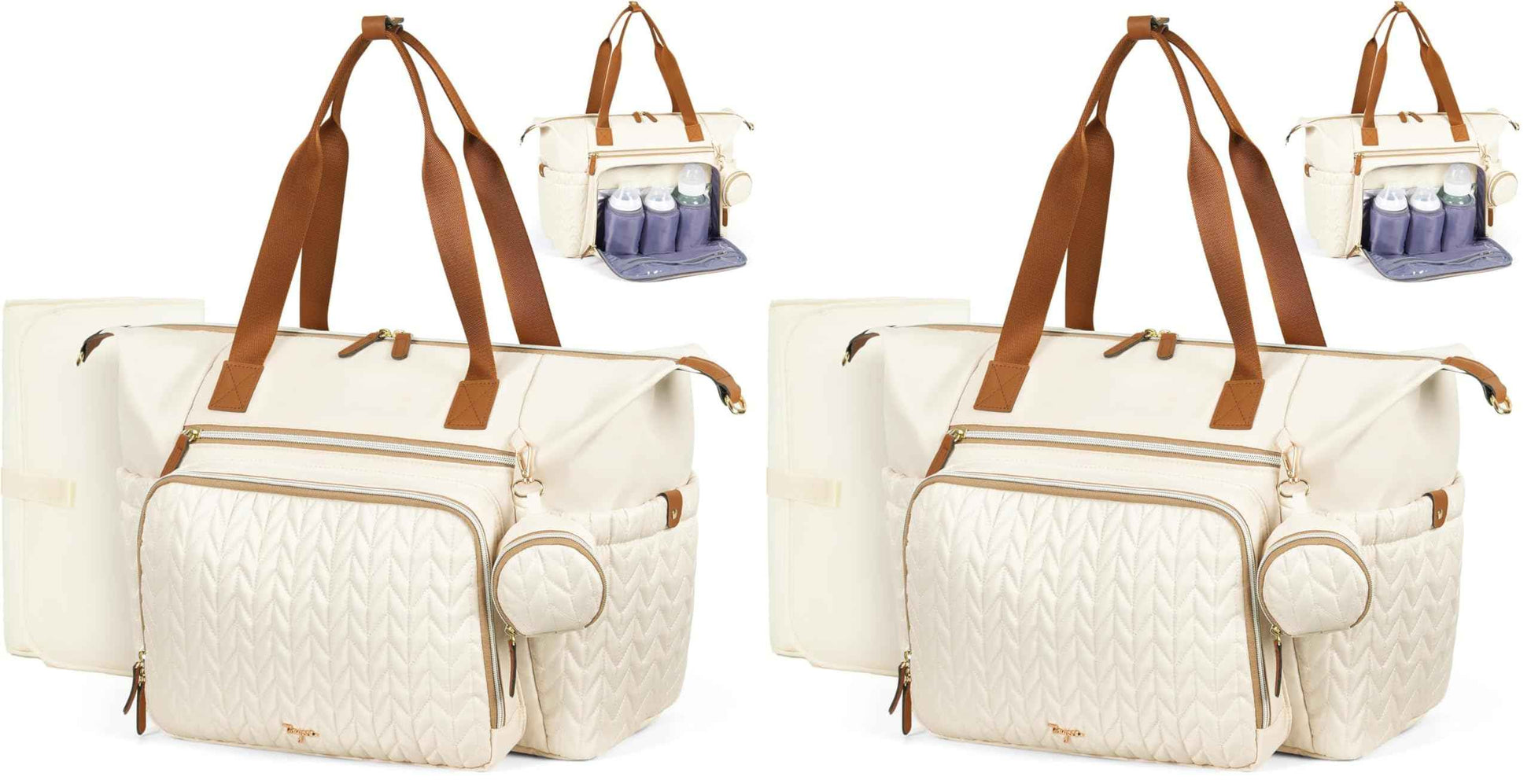 Wickeltasche mit Schnullertasche und Wickelunterlage, Wickelrucksack Multifunktions-Babytasche für Große Reisewindeltasche für Mama und Papa, isolierten Taschen-Dunkelblau
