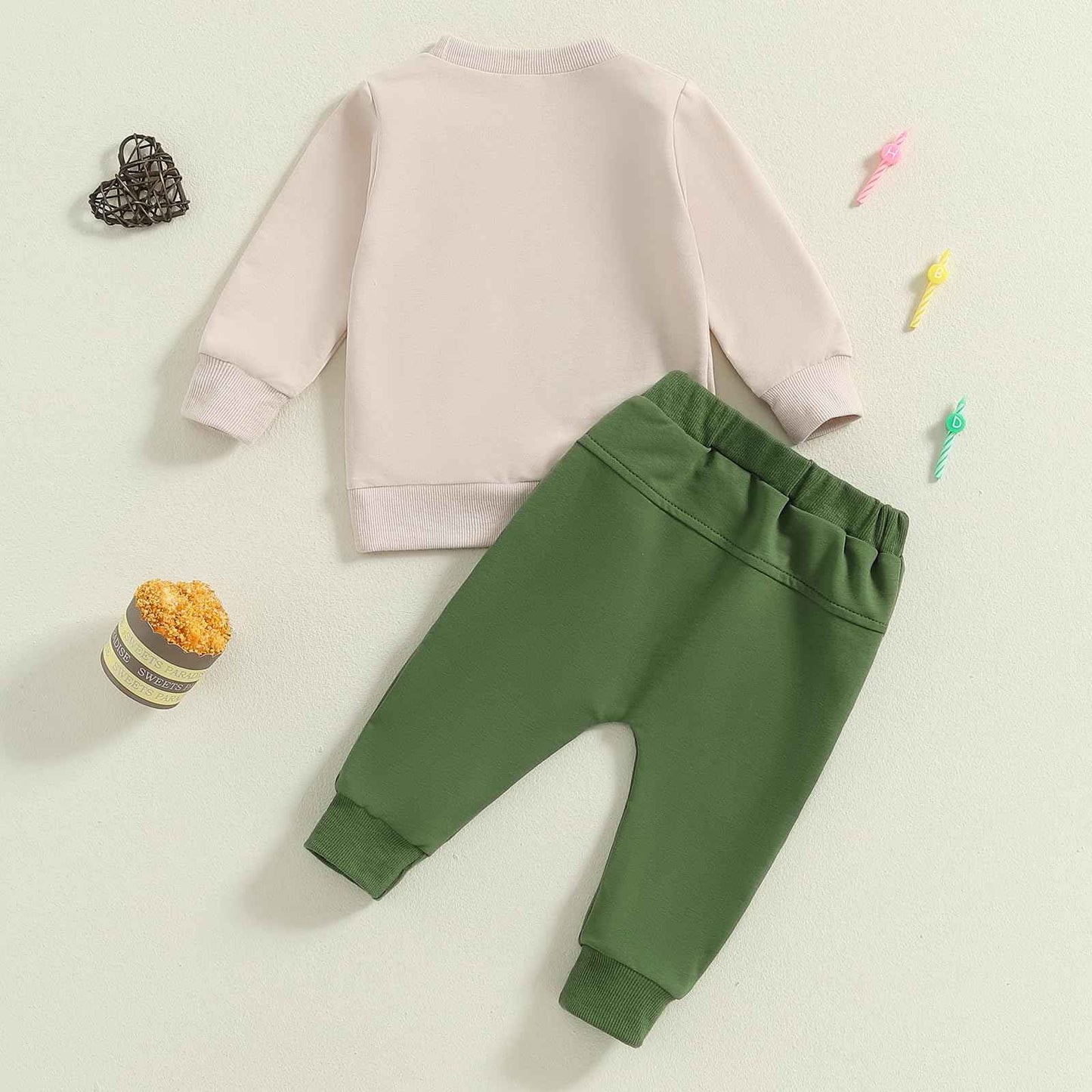Geagodelia 1st Year Birthday Outfit Baby Boy Clothing Set Long Sleeve Sweatshirt and Trousers Clothing Sets for Boys
