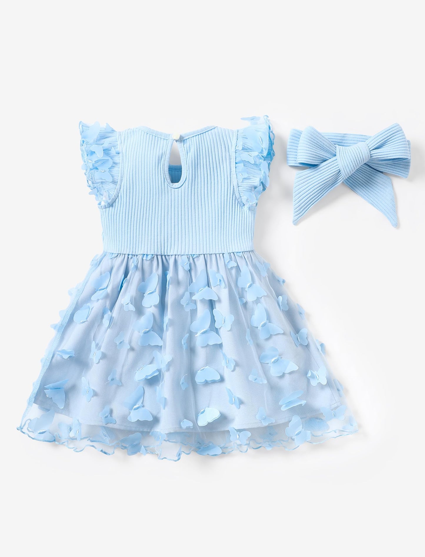 PATPAT Baby Girls' Tulle Dress with Long Sleeves, Tutu for Toddlers, Perfect as a Flower Girl or Christmas Party Birthday Long Sleeve Princess Dress, 3-24 Months