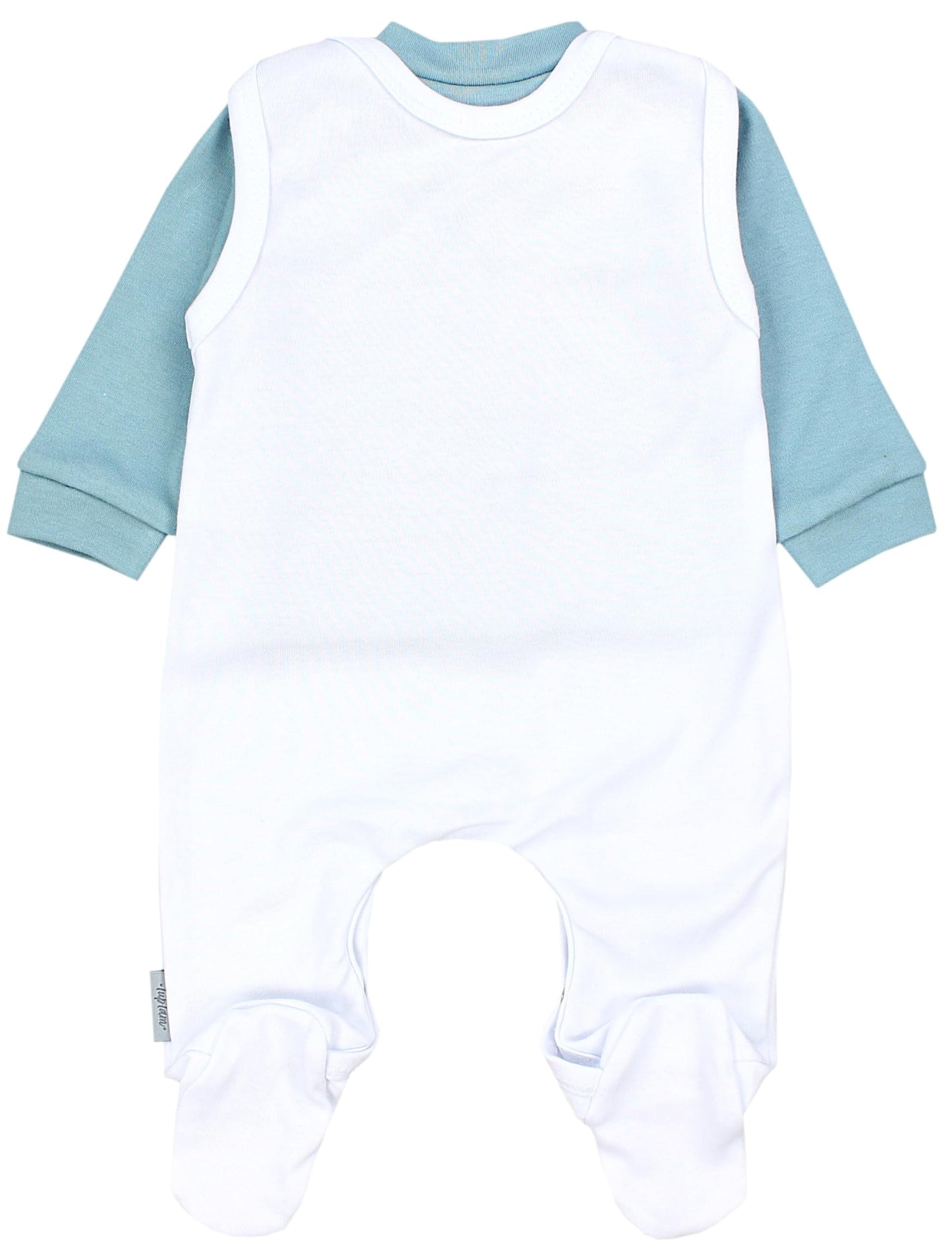 TupTam Baby Mädchen Jungen Strampler mit Langarmshirt Aufdruck Spruch 2 teilig