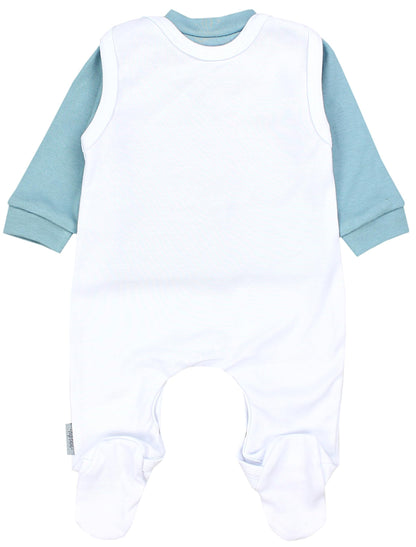 TupTam Baby Mädchen Jungen Strampler mit Langarmshirt Aufdruck Spruch 2 teilig