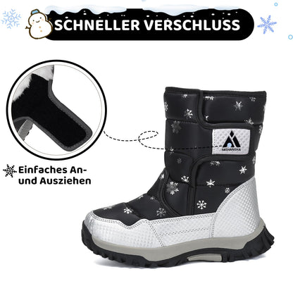 Mishansha Girls' Winter Boots, Children's Winter Shoes, Warm Snow Boots, Lined Winter Boots