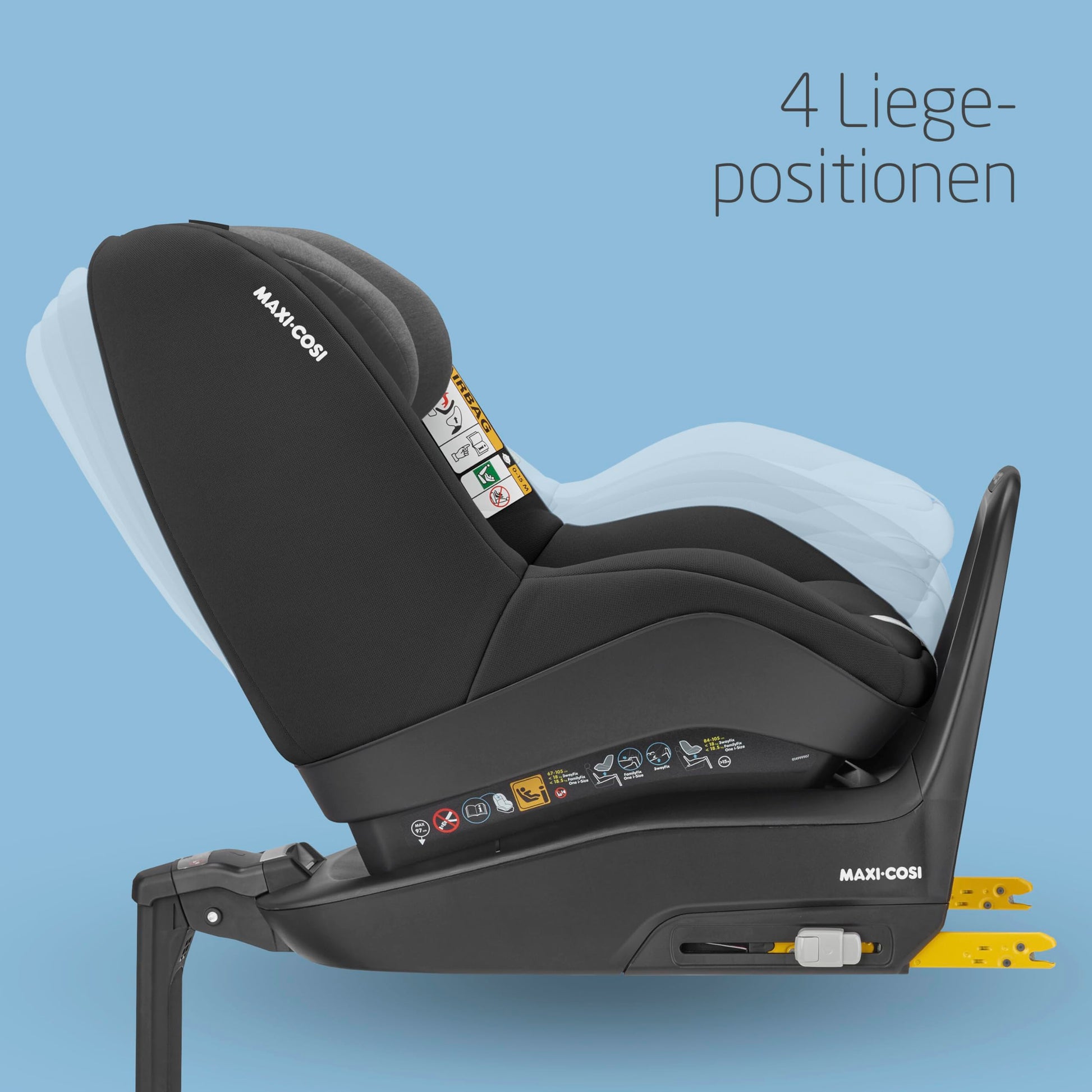 Maxi-Cosi Pearl Pro² i-Size, Kleinkinderautositz, ISOFIX, Rückwärtsgerichteter Autositz, Gruppe 1, Ab ca. 6 Monate bis 4 Jahre, 67 bis 105 cm, Authentic Black - Meloni2