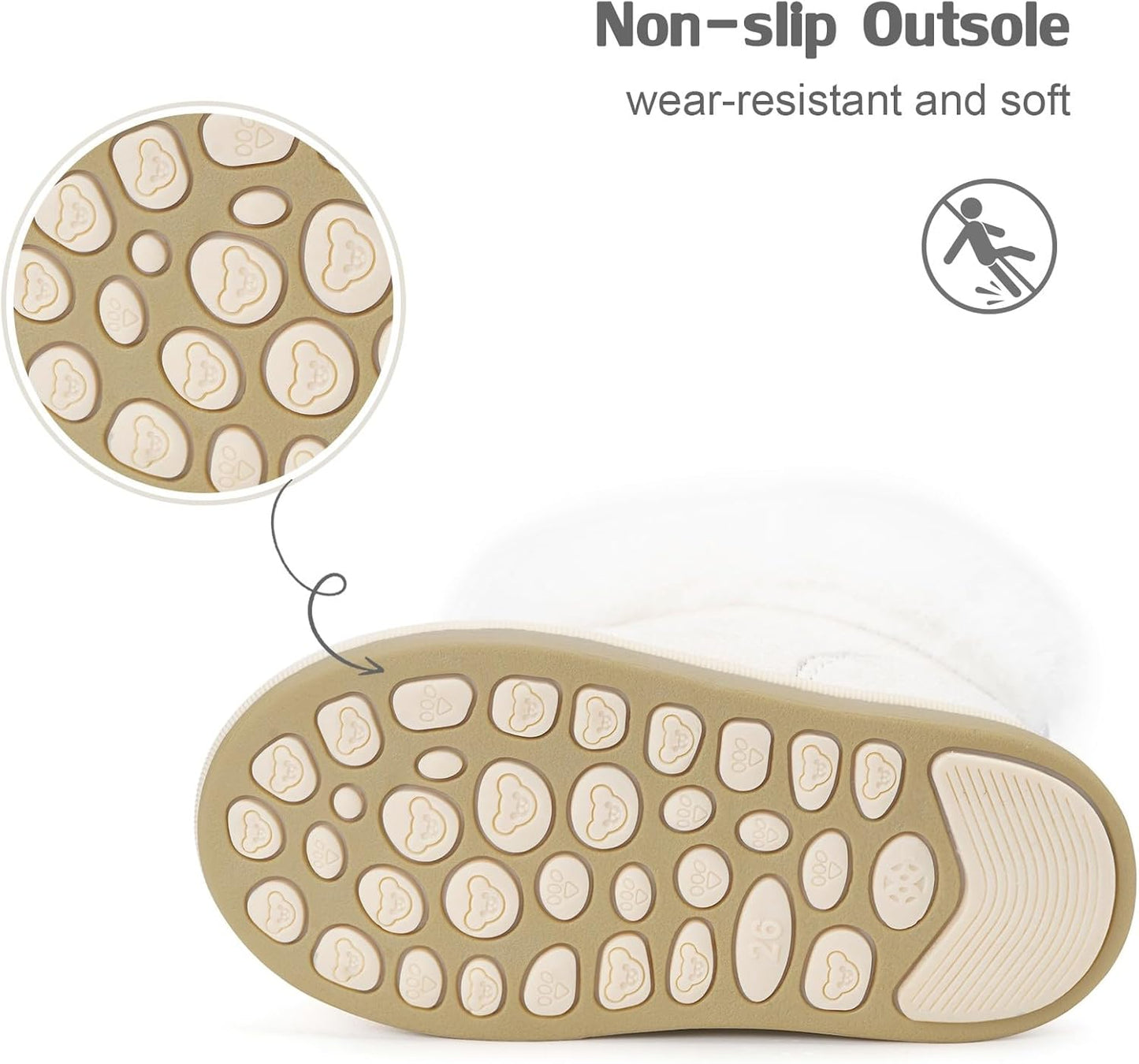 KVbabby Winter Boots Girls Warm Children's Winter Shoes Plush Lined Baby Ankle Boots Snow Boots Non-Slip Boots Toddler Shoes Slip On Boots