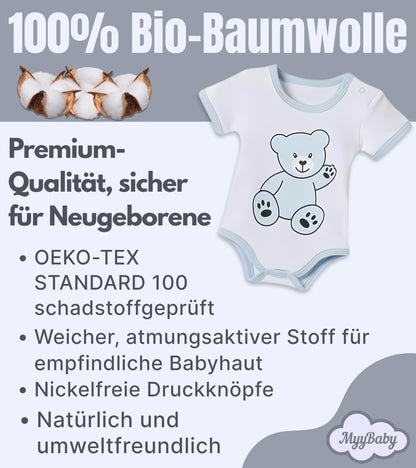 MyyBaby - Newborn Baby Set 100% Organic Cotton Oeko-Tex Standard 100 Baby First Equipment Clothing Newborn Baby Gift Set 13 Pieces 0-4 Months