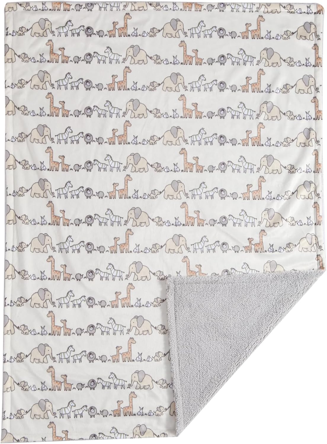 CREVENT Kleine Flauschige warme Baby-Überwurfdecke für Jungen, Kleinkinder, Kinderbett, Kinderwagen, 75 cm x 100 cm, graue Wolke