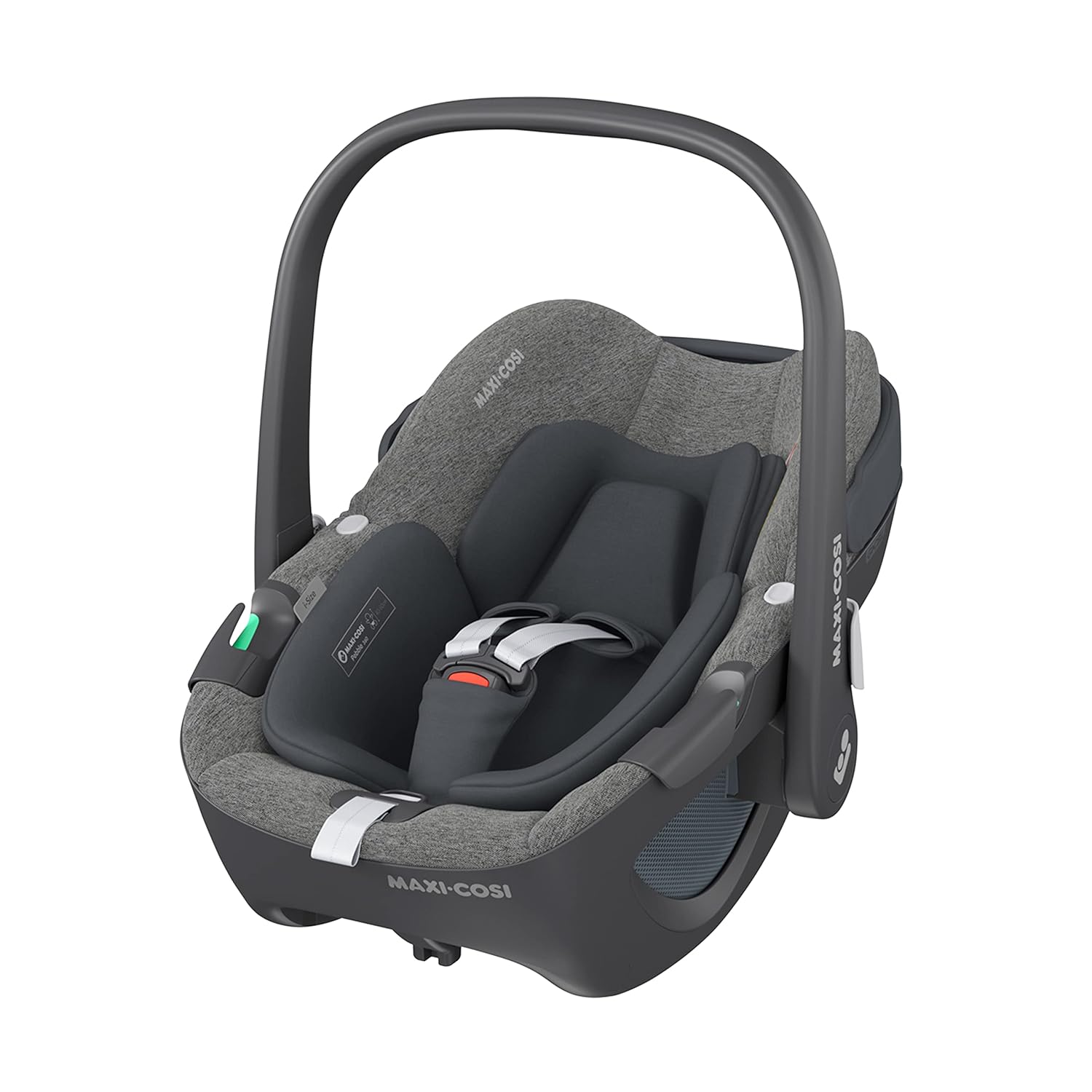 Maxi-Cosi Pebble 360 i-Size Babyschale Drehbar, Neugeborenen Autositz 360 Grad, 0–15 Monate (40–83 cm), Drehung mit einer, ClimaFlow, Easy-In-Gurt, G-CELL Seitenaufprallschutz, Select Grey - Meloni2