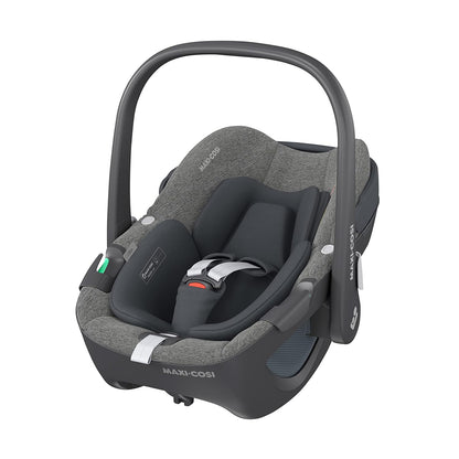 Maxi-Cosi Pebble 360 i-Size Babyschale Drehbar, Neugeborenen Autositz 360 Grad, 0–15 Monate (40–83 cm), Drehung mit einer, ClimaFlow, Easy-In-Gurt, G-CELL Seitenaufprallschutz, Select Grey - Meloni2