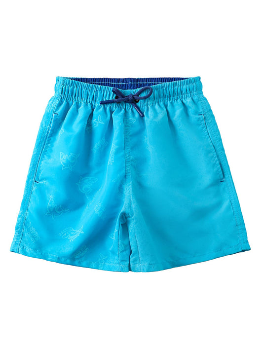 SERENYOU Boys' Board Shorts Children's Pattern Changing Swimming Shorts with Mesh Lining