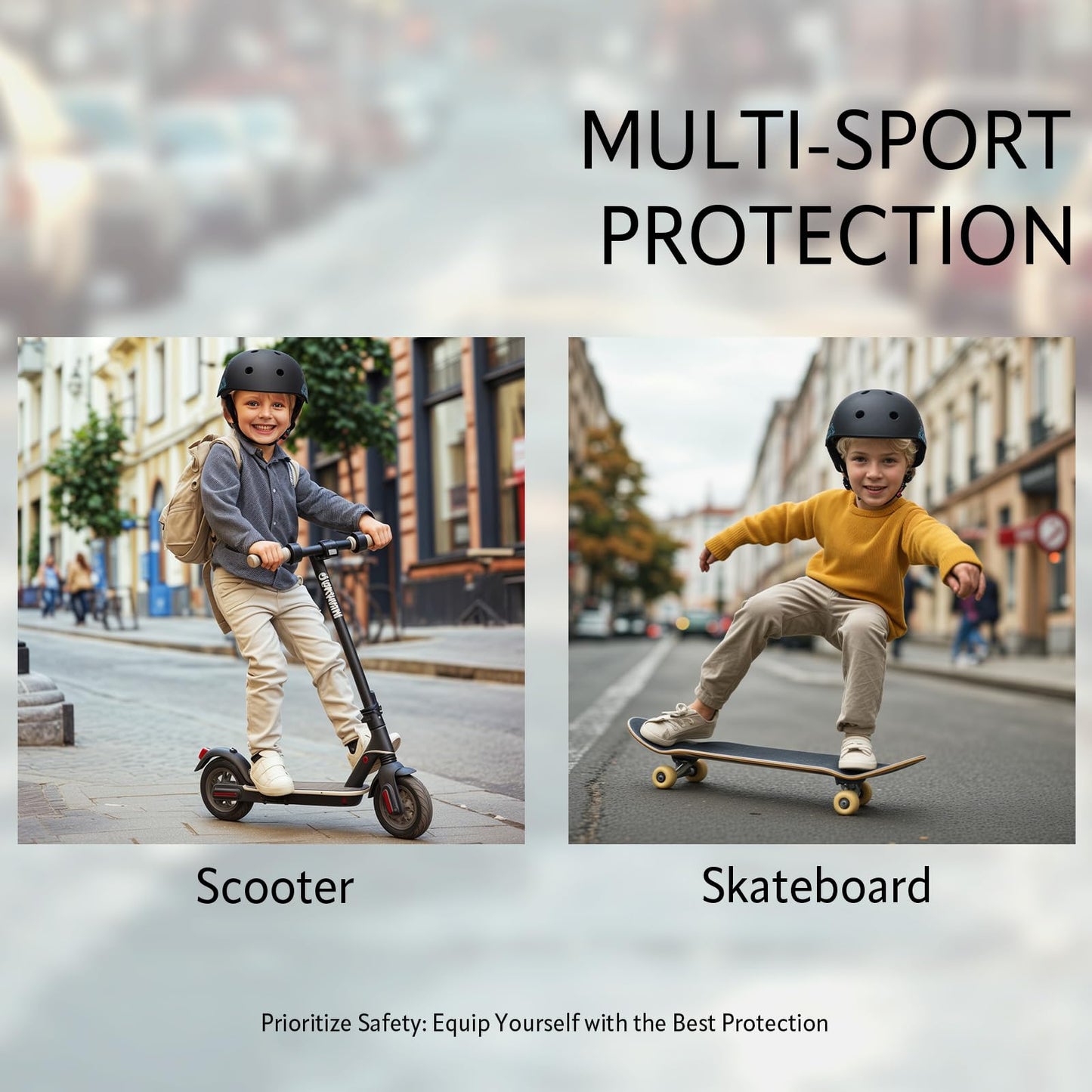 YOOXARMOR Fahrradhelm Kinder, Verstellbar Skaterhelm Reithelm für 3-5-8 Jungen und Mädchen Kinderfahrradhelm Leicht Einstellbar 50-54CM für Fahrrad Roller Skateboard Scooter