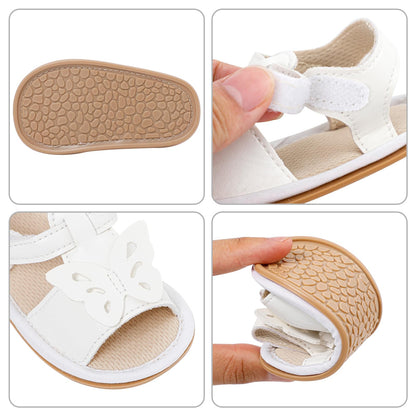 LACOFIA Babyschuhe für Mädchen – Sommerblumen Sandalen für Kleinkinder