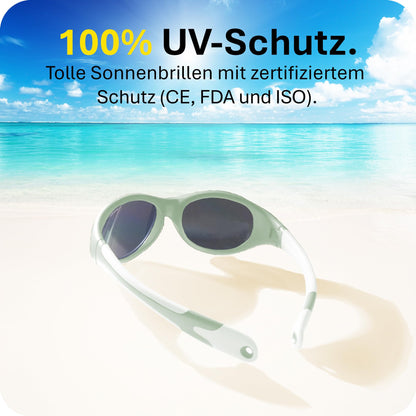 Mausito Children's Sunglasses 2-4 Years & 5-8 Years Comparison Winner Children's Sunglasses 100% UV Protection Flexible Non-Toxic Children's Sunglasses with Strap European Design Made for Children