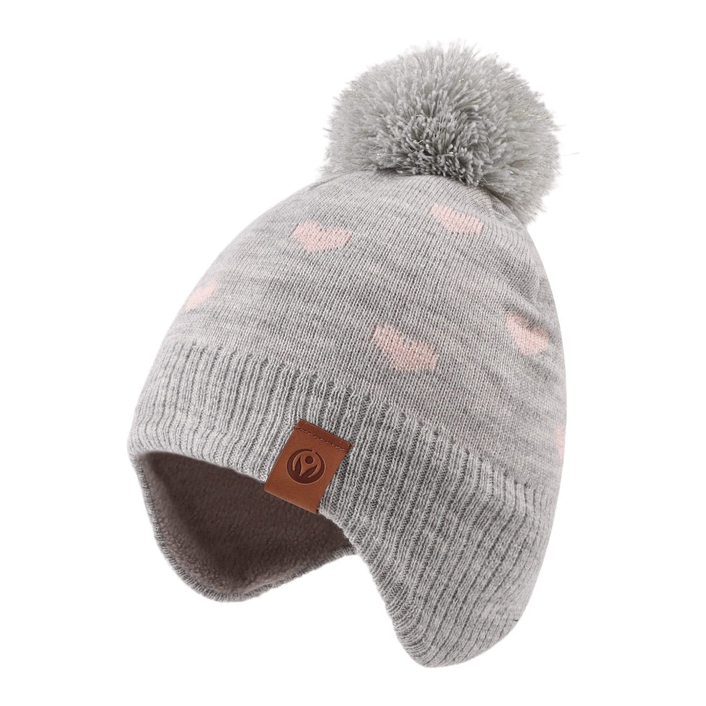 XIAOHAWANG Baby Strickmütze Winter Babymütze Junge Warme Kindermütze Junge Beanie Mütze Dicke Wintermütze für Herbst,Winter