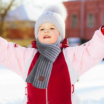 Children's scarf, children's scarf, girls, winter scarf, children's scarf, winter, knitted scarf, black/grey/rose, baby scarf, boy, loop scarf, children, neck warmer, scarf, children's tube scarf, for