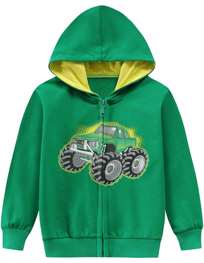 CM-Kid Hoodie Boys Hoodie Zipper Sweat Jacket Long Sleeve Children Cotton Hooded Jacket Warm Tops Size 92-122 