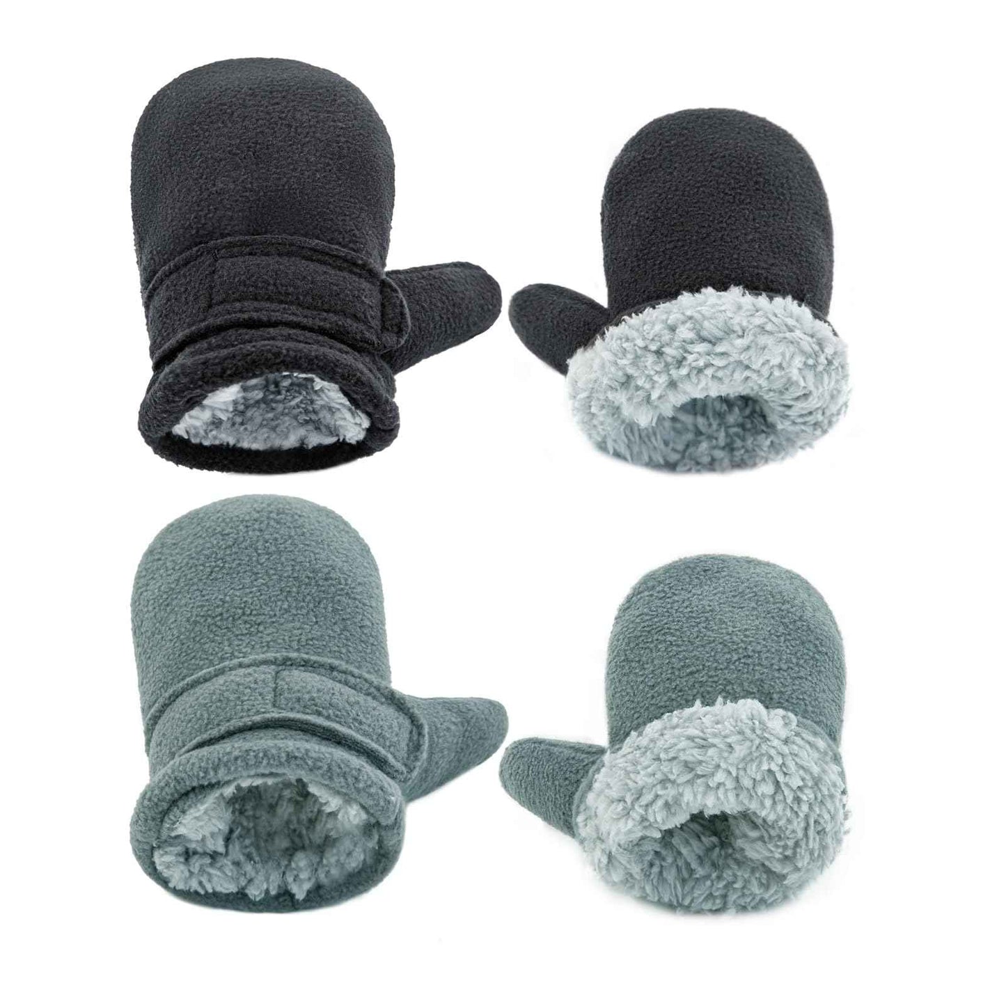 SEYUFN Baby Winter Gloves Fleece Lining Toddler Boys Warm Soft Baby Girls Adjustable Gloves Outdoor Gloves
