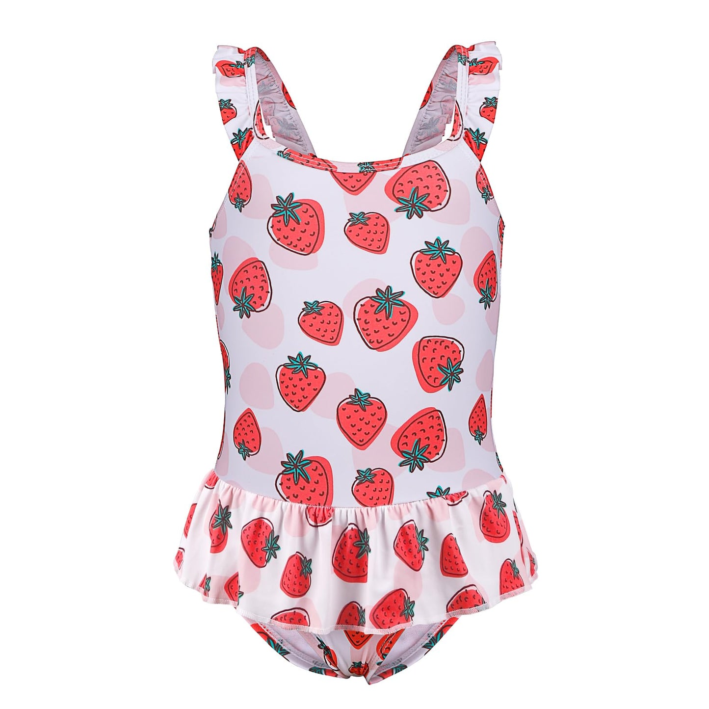 TIZAX Badeanzug für Mädchen Einteiliger Schwimmanzug Kleinkind Niedliche Rüschen Bademode Schnell trocknende Sommerferien Bikini für Kinder 2~7 Jahre