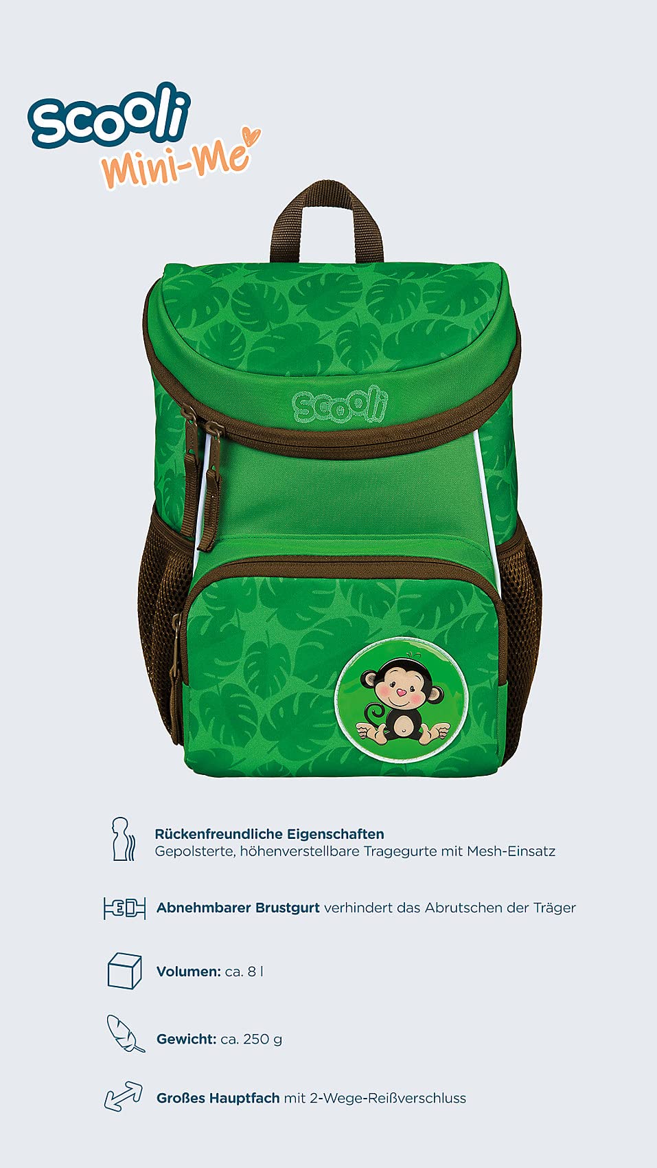 Scooli – Mini Me Kindergarten Rucksack – leichter Kinderrucksack – Vorschulrucksack – gepolsterte Träger