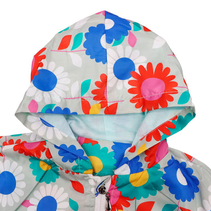 JinBei Jacken Mädchen Jacke Baby Kinder Kapuzen Sweatjacke Kapuzenjacke Cartoon Aufdruck Winddicht Mantel Windjacke Übergangsjack Frühling Herbst Outwear Softshelljacke Regenjacken 1-7 Jahre
