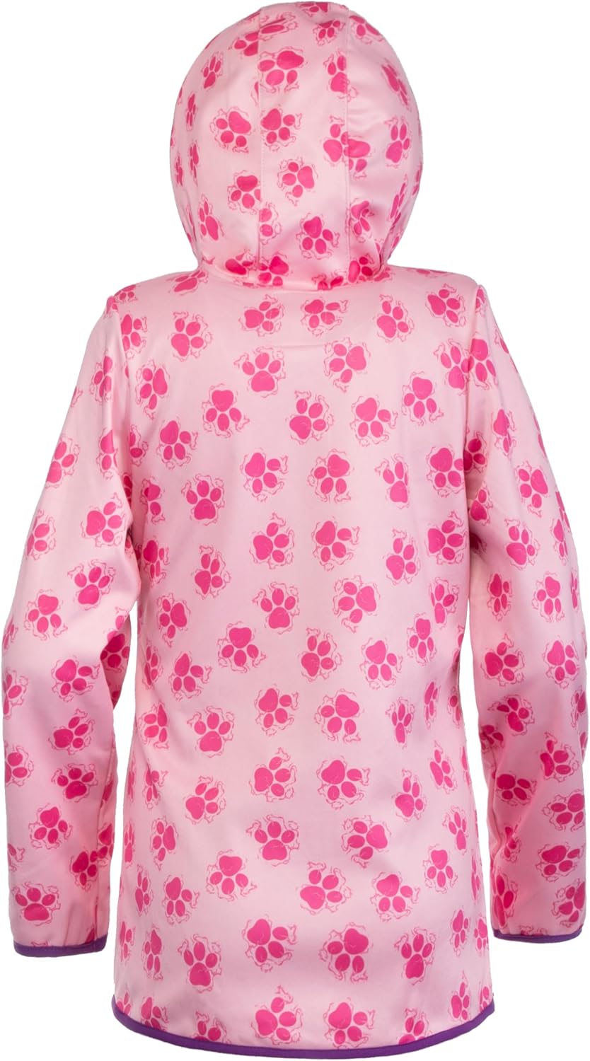 Brandsseller Mädchen Softshelljacke 110/116 Outdoor Kinderjacke Regenjacke Winddicht mit Motiv - Rosa