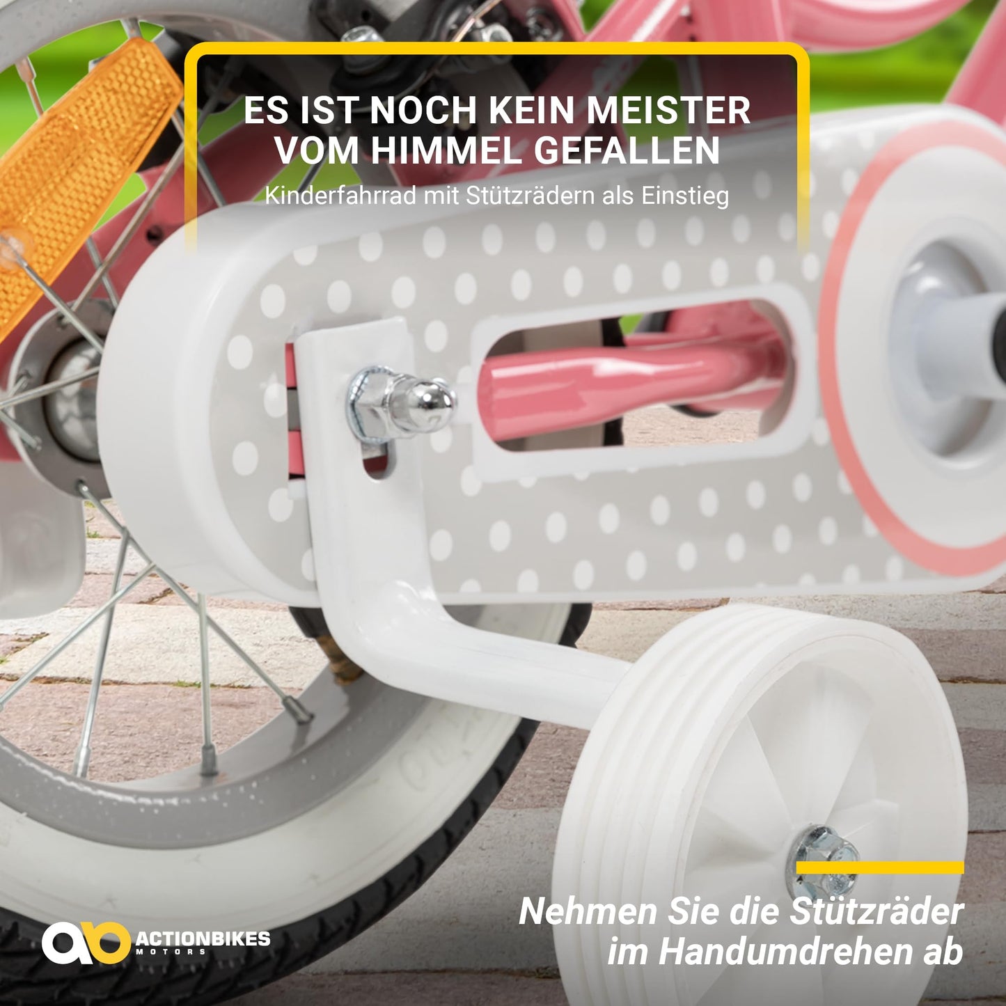 Actionbikes Kinderfahrrad Starlight | 12 16 20 Zoll - V-Brake Bremsen - Fahrrad für Kinder von 2-9 Jahren - Schutzblech v. / h - Kinder Fahrrad für Mädchen & Jungen - Fahrräder - Bicycle - Kinderrad - Meloni2