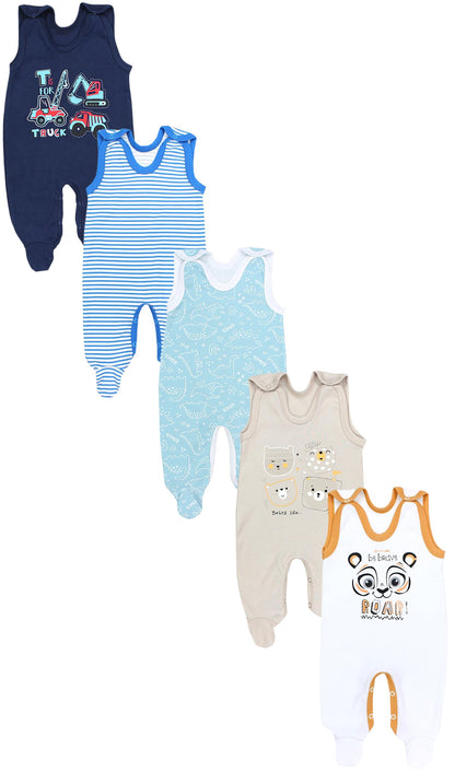 TupTam Baby Unisex Strampler mit Aufdruck Spruch 5er Pack