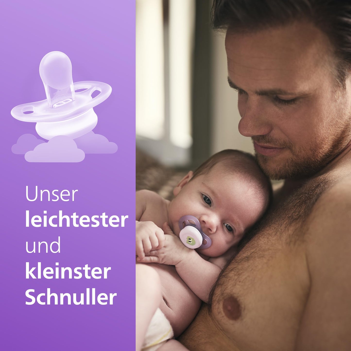 Philips Avent Schnuller Ultra air, 0 bis 6 Monate, kiefergerecht und BPA-frei, 2 Stück, mit Sterilisier- und Transportbox, SCF080/17