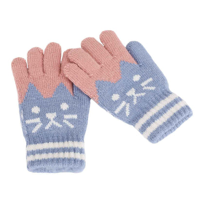 Children's Warm Winter Gloves / Mittens with Plush Lining, Cute Ski Gloves, 3 - 8 Years Old, for Skiing / Snowboarding / Playing / Running