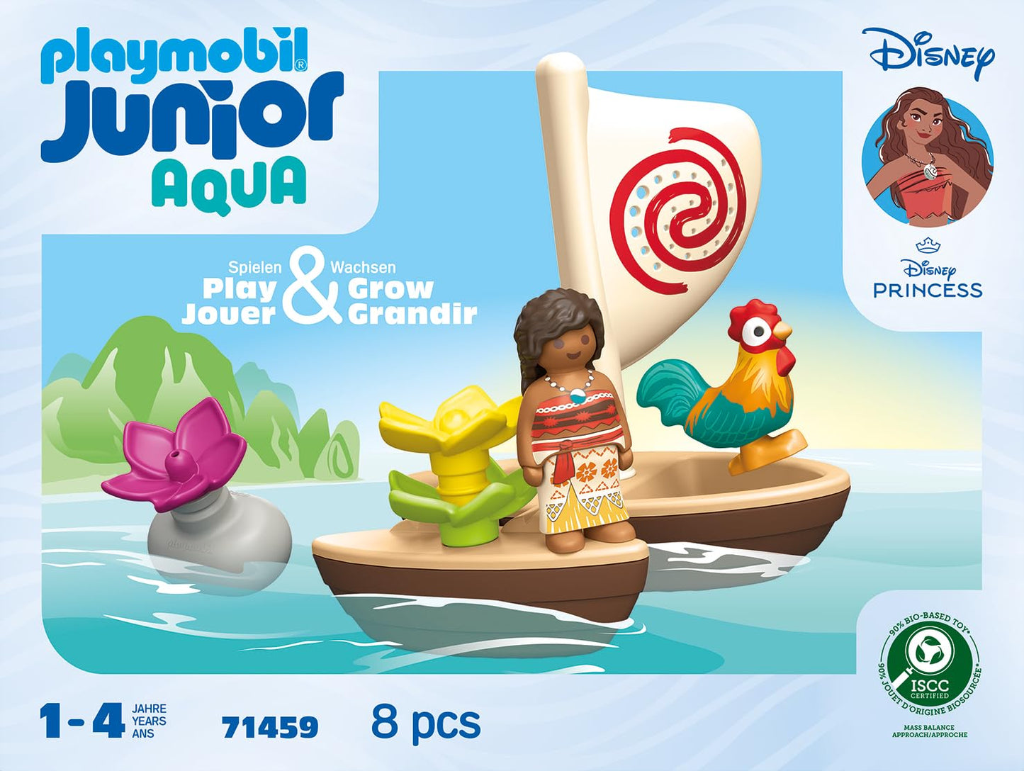 PLAYMOBIL JUNIOR | Disney | Vaianas Katamaran | nachhaltiges Spielzeug aus biobasierten Kunststoffen | für Kinder ab 1 Jahr | 71459