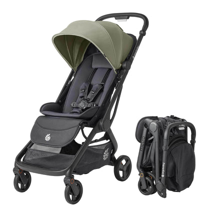 Ergobaby Metro3 Kinderwagen Buggy mit Liegefunktion, Baby-Buggy ab Geburt bis 22kg (0-4 Jahre), Zusammenklappbar und Autositz Kompatibel, höhenverstellbarer Griff, ergonomischer Sitz, Graphite Grey