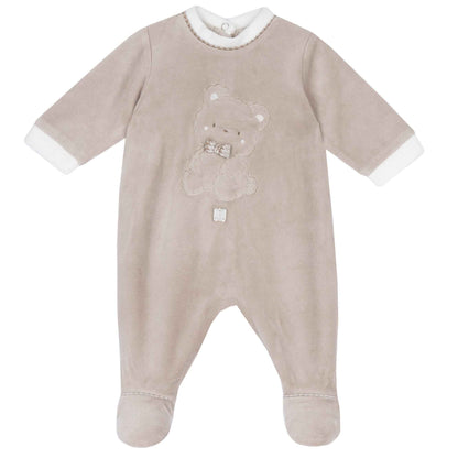 Chicco, Baby romper for boys and girls made of warm and soft velour, with practical button opening, ideal for winter, baby clothes for 0-24 months, designed in Italy