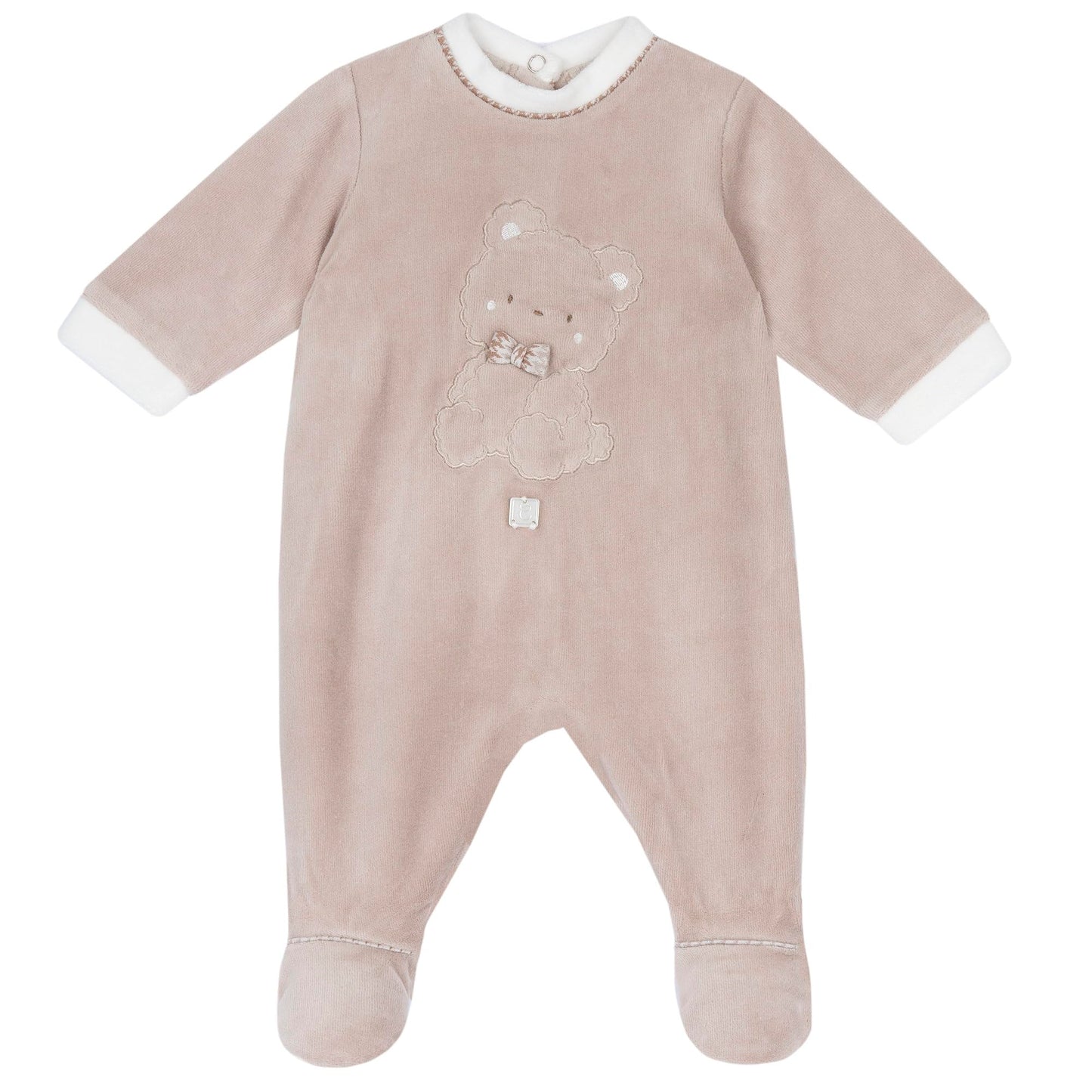 Chicco, Baby-Strampler für Jungen und Mädchen aus warmem und weichem Velours, mit praktischer Knopföffnung, ideal für den Winter, Babykleidung für 0-24 Monate, entworfen in Italien