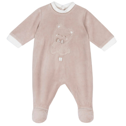 Chicco, Baby-Strampler für Jungen und Mädchen aus warmem und weichem Velours, mit praktischer Knopföffnung, ideal für den Winter, Babykleidung für 0-24 Monate, entworfen in Italien