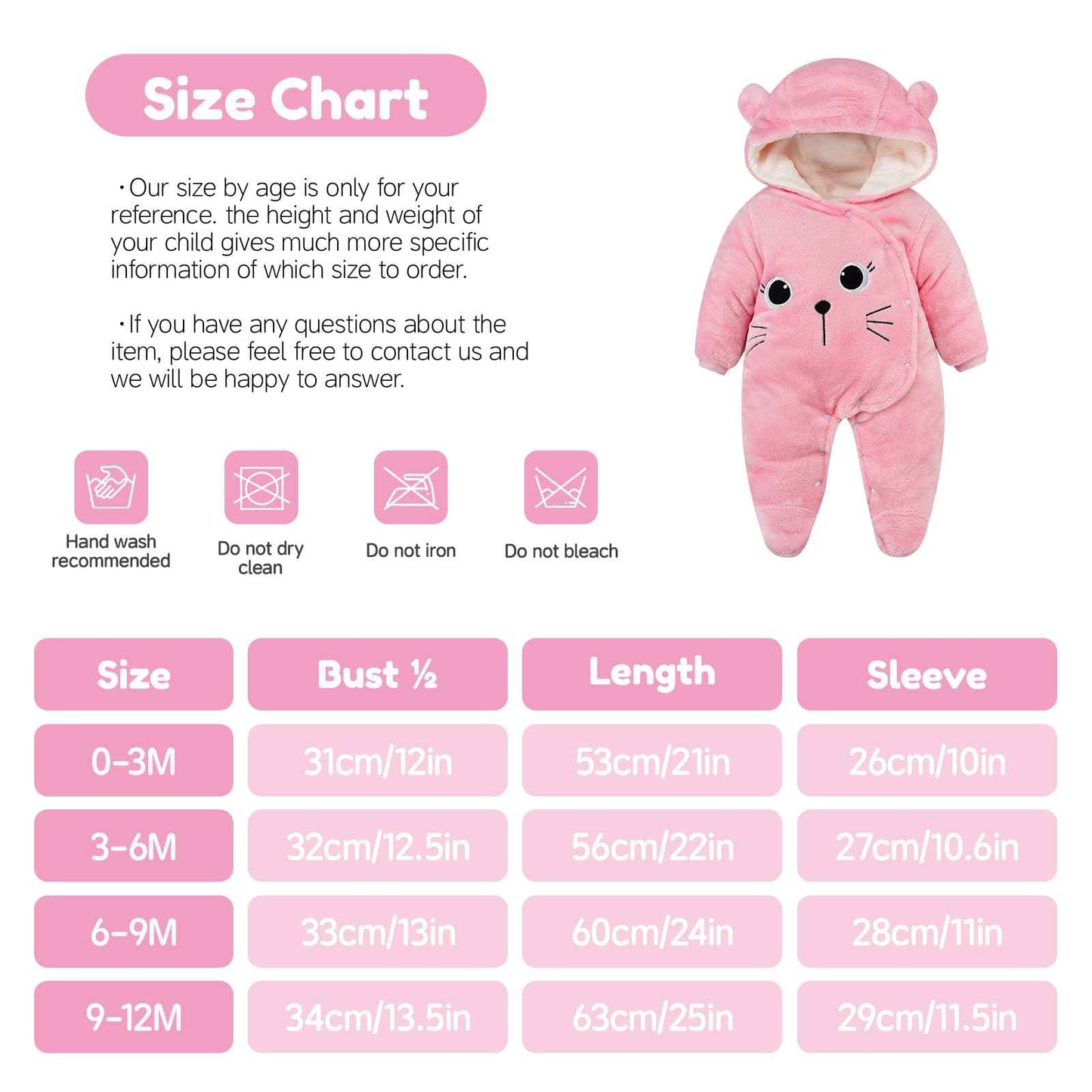 WYTbaby Baby Overalls Winter Snowsuit Baby Flannel Warmer Winter Overalls Jumpsuit for Boys Girls