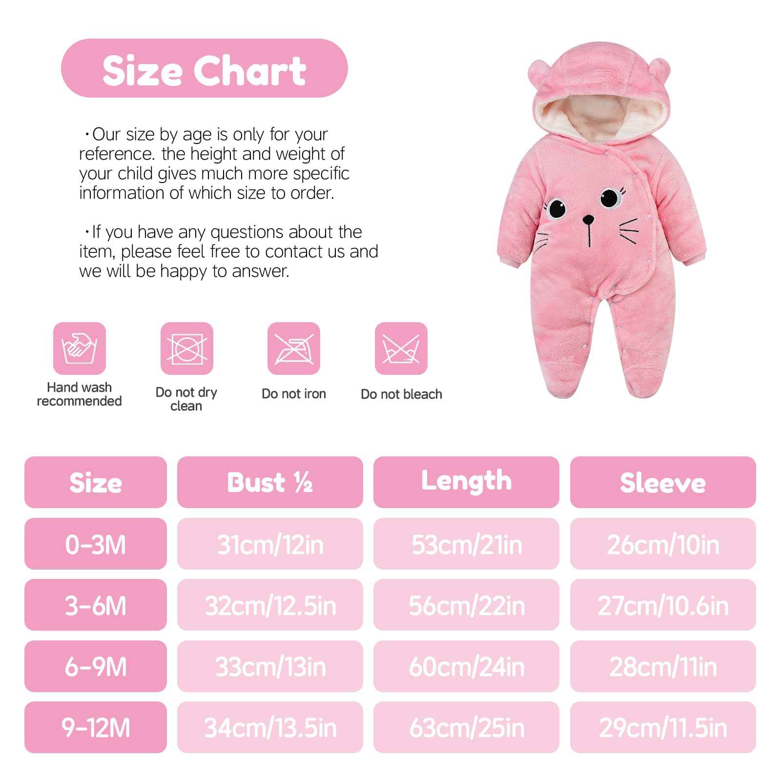 WYTbaby Baby Overalls Winter Snowsuit Baby Flannel Warmer Winter Overalls Jumpsuit for Boys Girls
