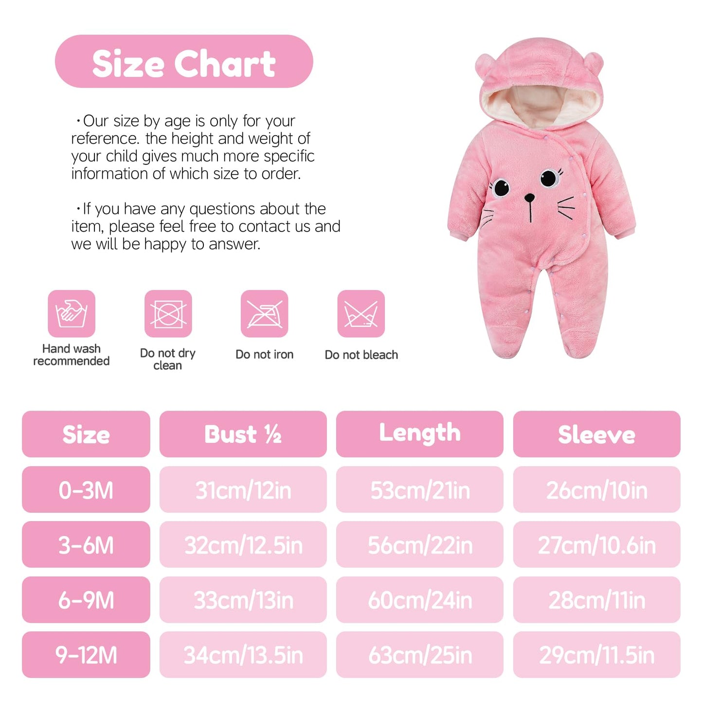 Baby Overalls Winter Schneeanzug Baby Flanell Wärmer Winter Overalls Overall für Jungen Mädchen