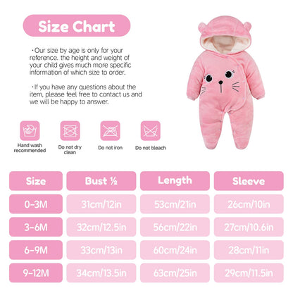 Baby Overalls Winter Schneeanzug Baby Flanell Wärmer Winter Overalls Overall für Jungen Mädchen
