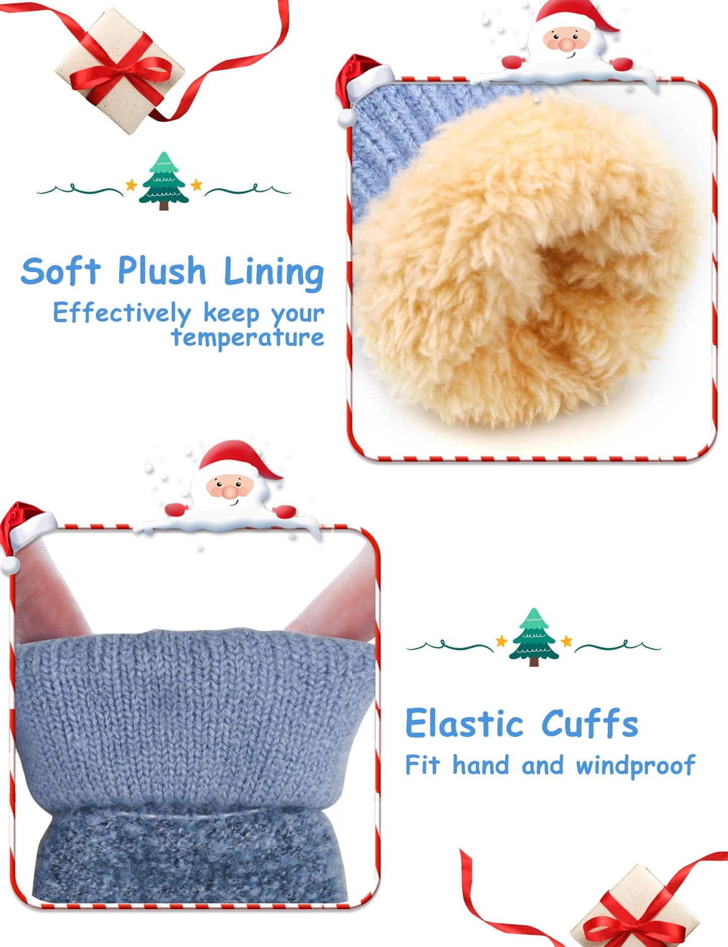 Becellen Baby Handschuhe Fäustlinge Winter, Kinder Warm Strickhandschuh Weich Niedlicher Handschuhe mit Schlüsselband für 0-3 Jahre Mädchen Junge