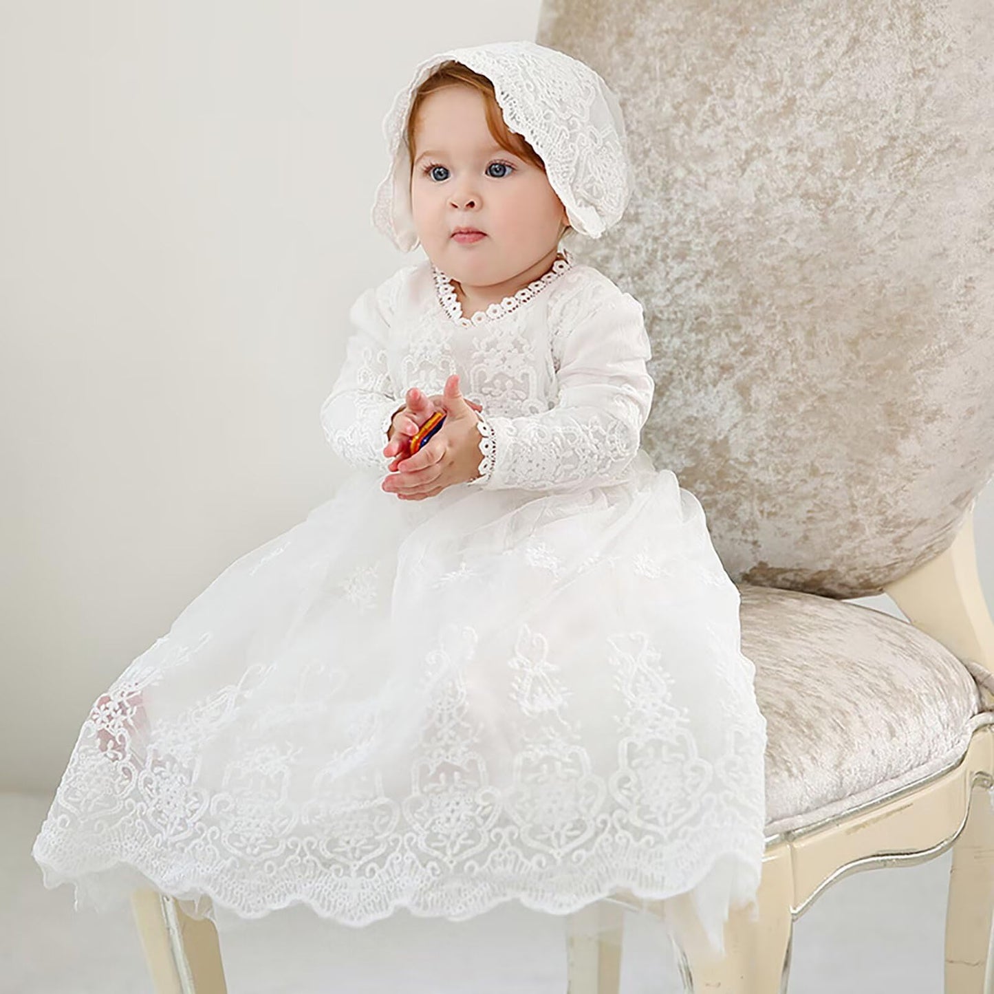 Baby Lange Taufe Kleider Weiße Taufe Kleid Besondere Anlässe Kleider für Mädchen Geburtstag